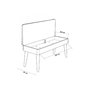 Hanah Home 723 - 1070 Conjunto Muebles Recibidor Sonomo y Verde